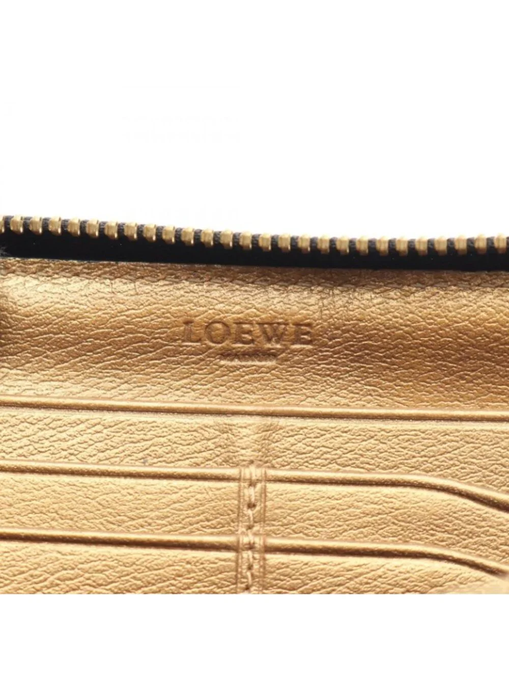 Loewe Round Length Wallet Brown Leather